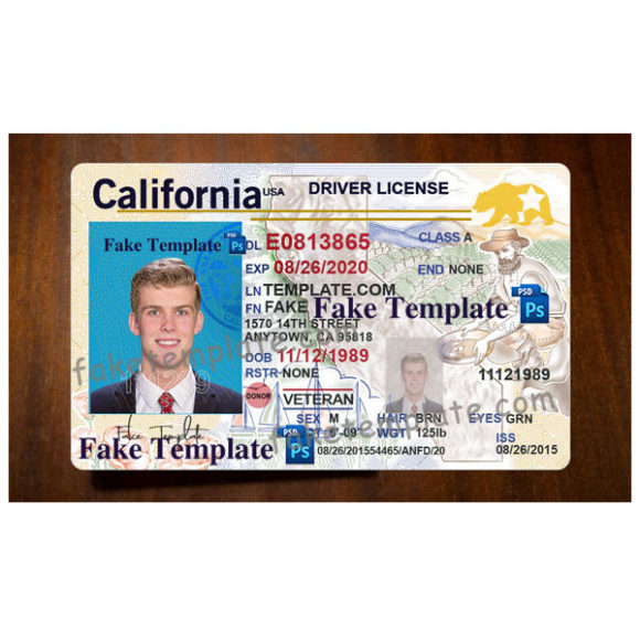 California id template psd medicalwes