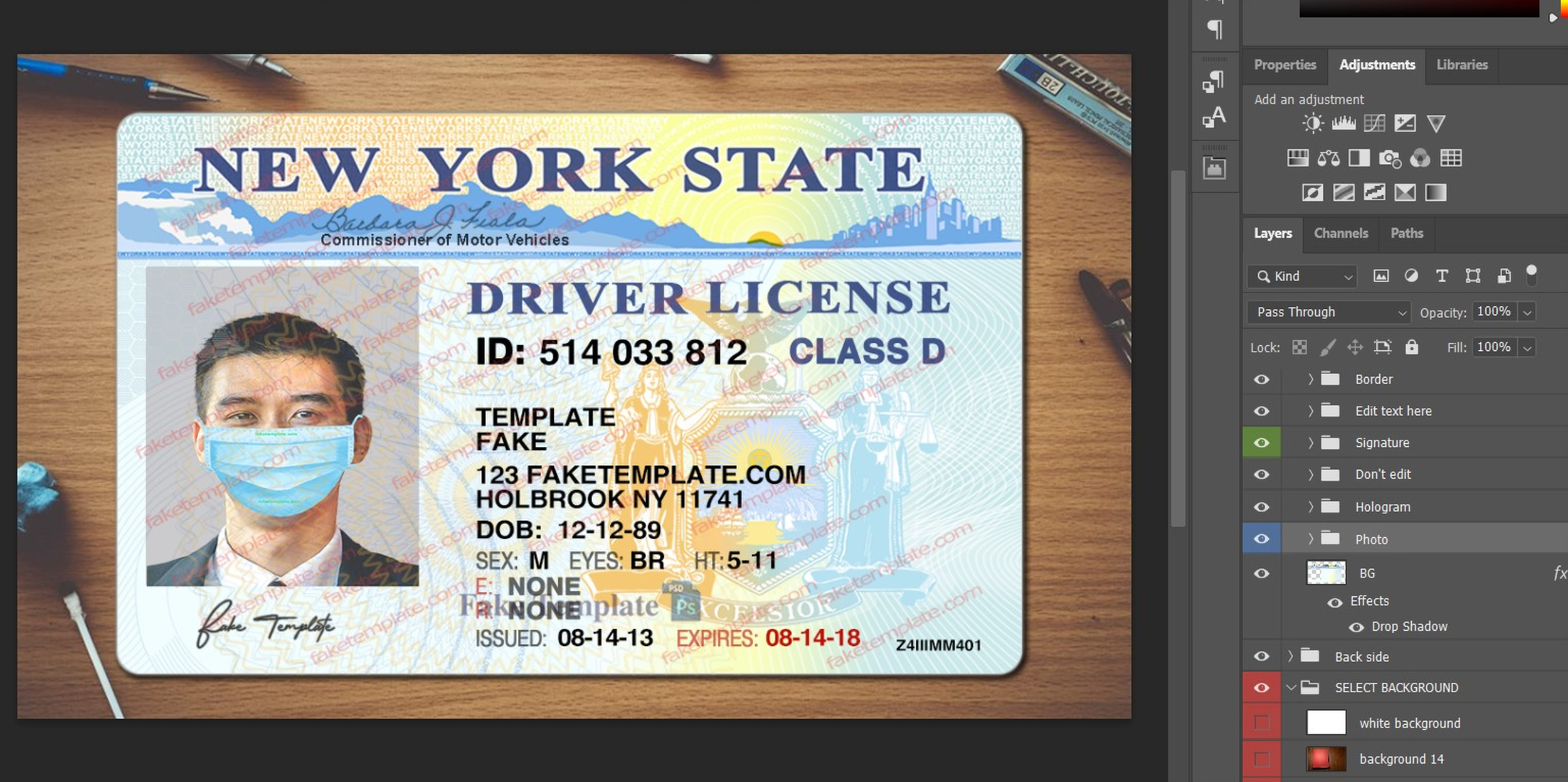 fake new york drivers license