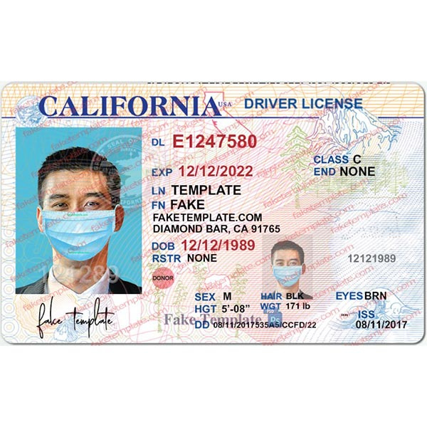 california drivers license psd download