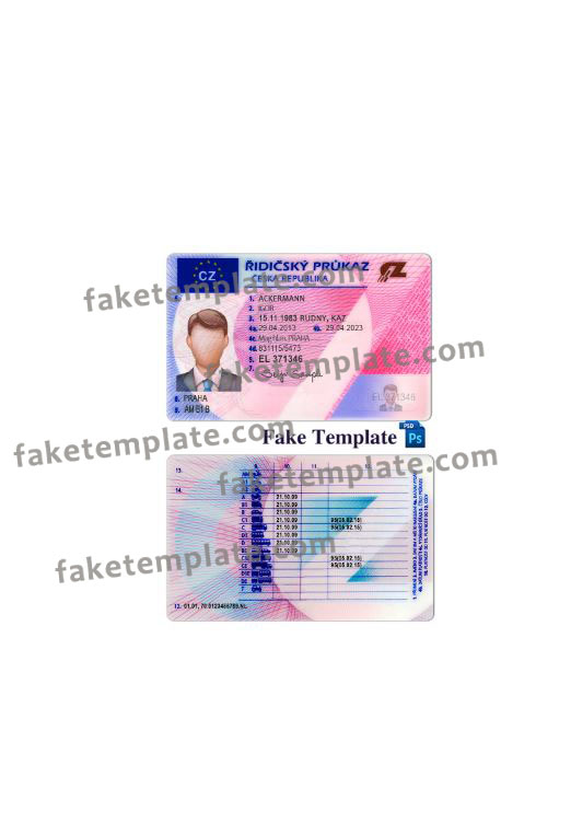 czech-republic-driver-license-template-05 czech-republic-driver-license-template-05
