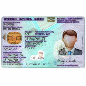Sweden ID Card Template Psd - Fake ID Card Sweden - High quality