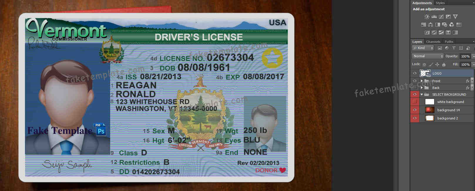 vermont-drivers-license-template-02 vermont-drivers-license-template-02