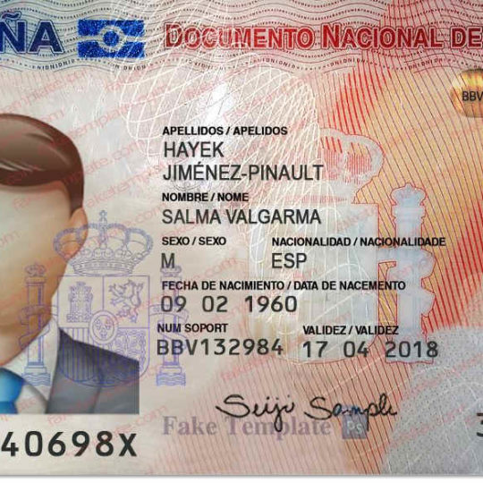 Id Number On Spanish Id Card