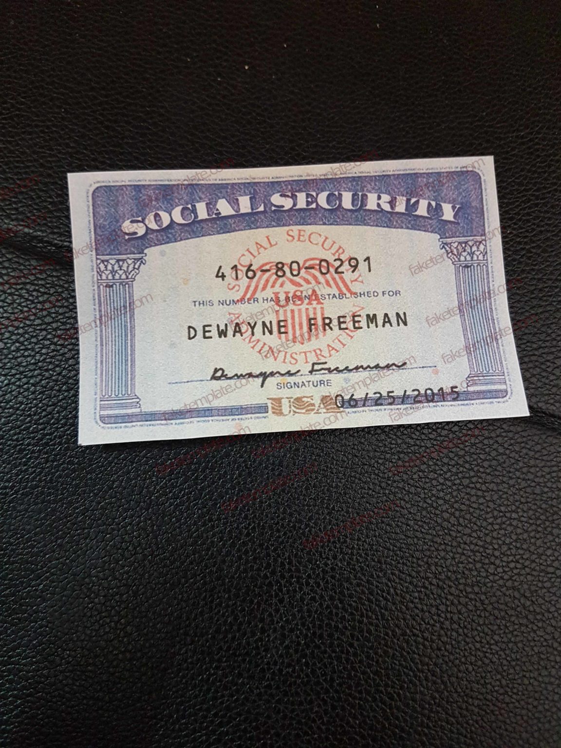 Fake Social Security Card Template Download