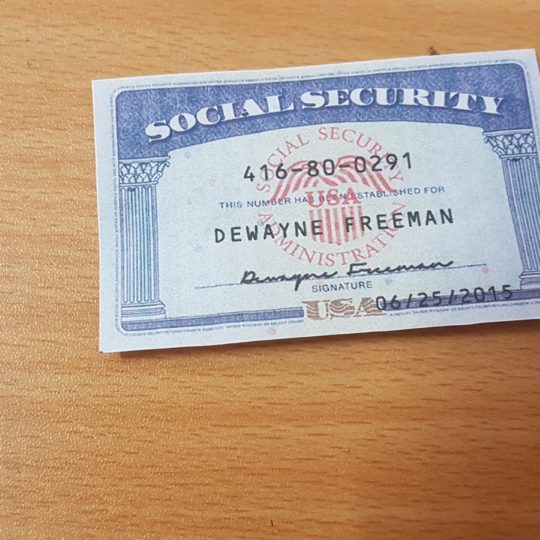 Blank Social Security Number Template With Seal Fake Template