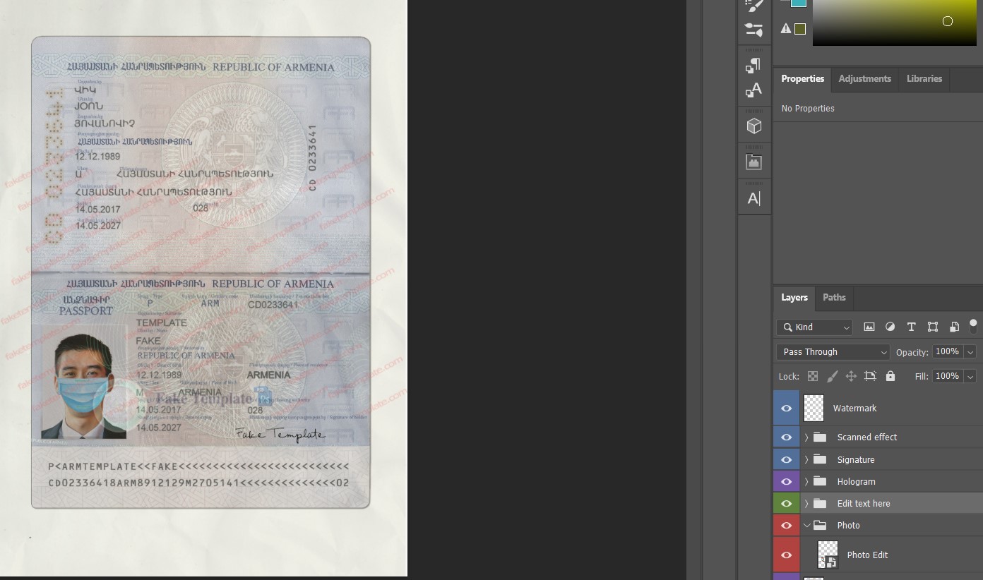 armenia-passport-template-02 armenian passport template