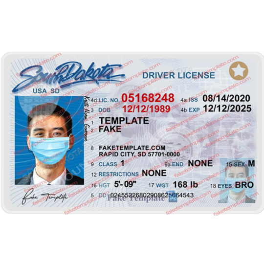 fake south dakota drivers license