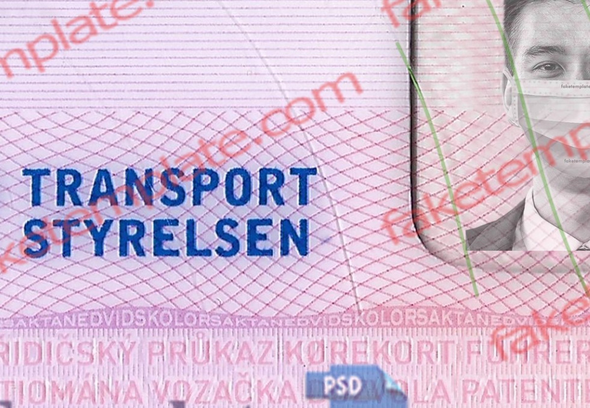 sweden driver license psd