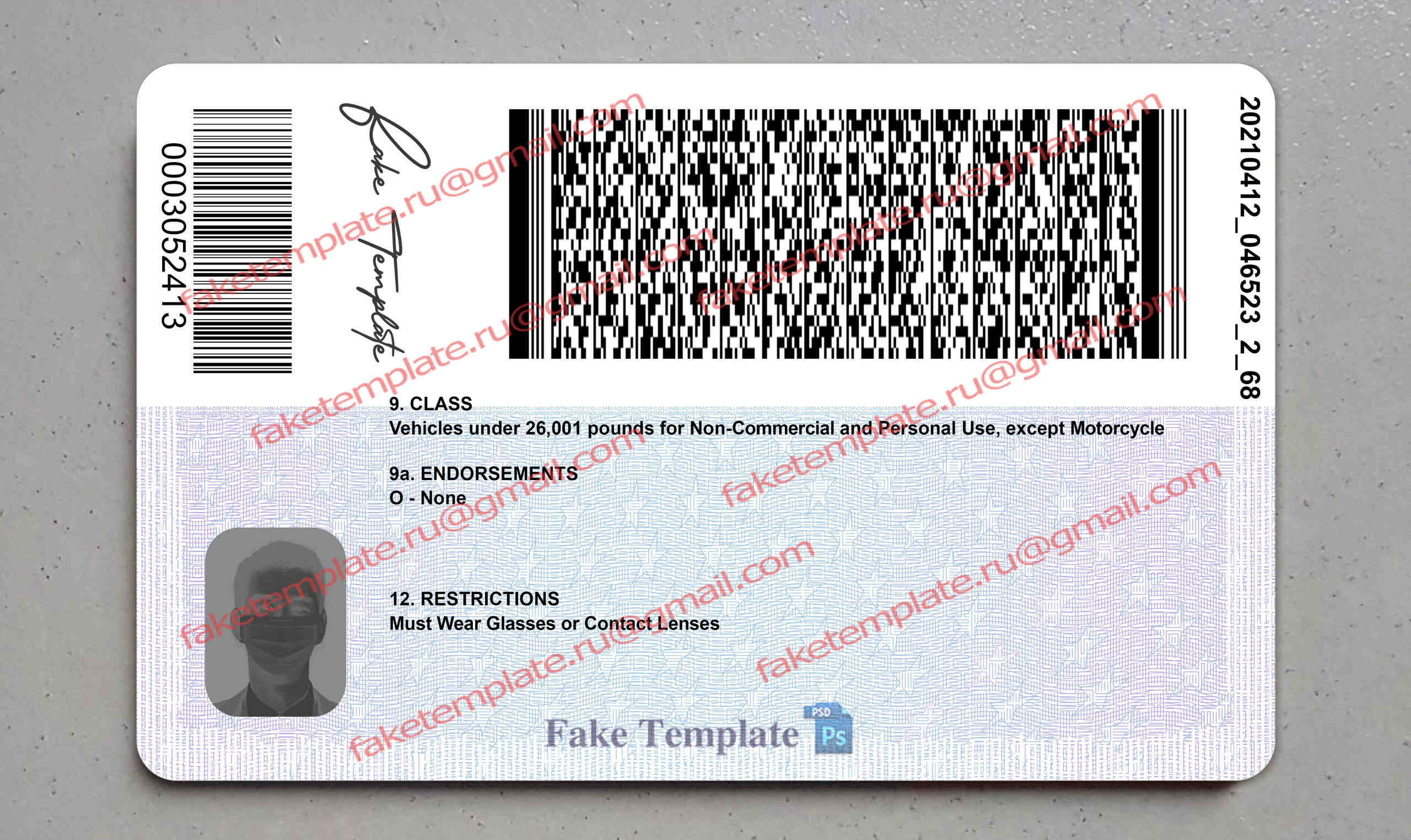 washington dc drivers license back washington dc drivers license back