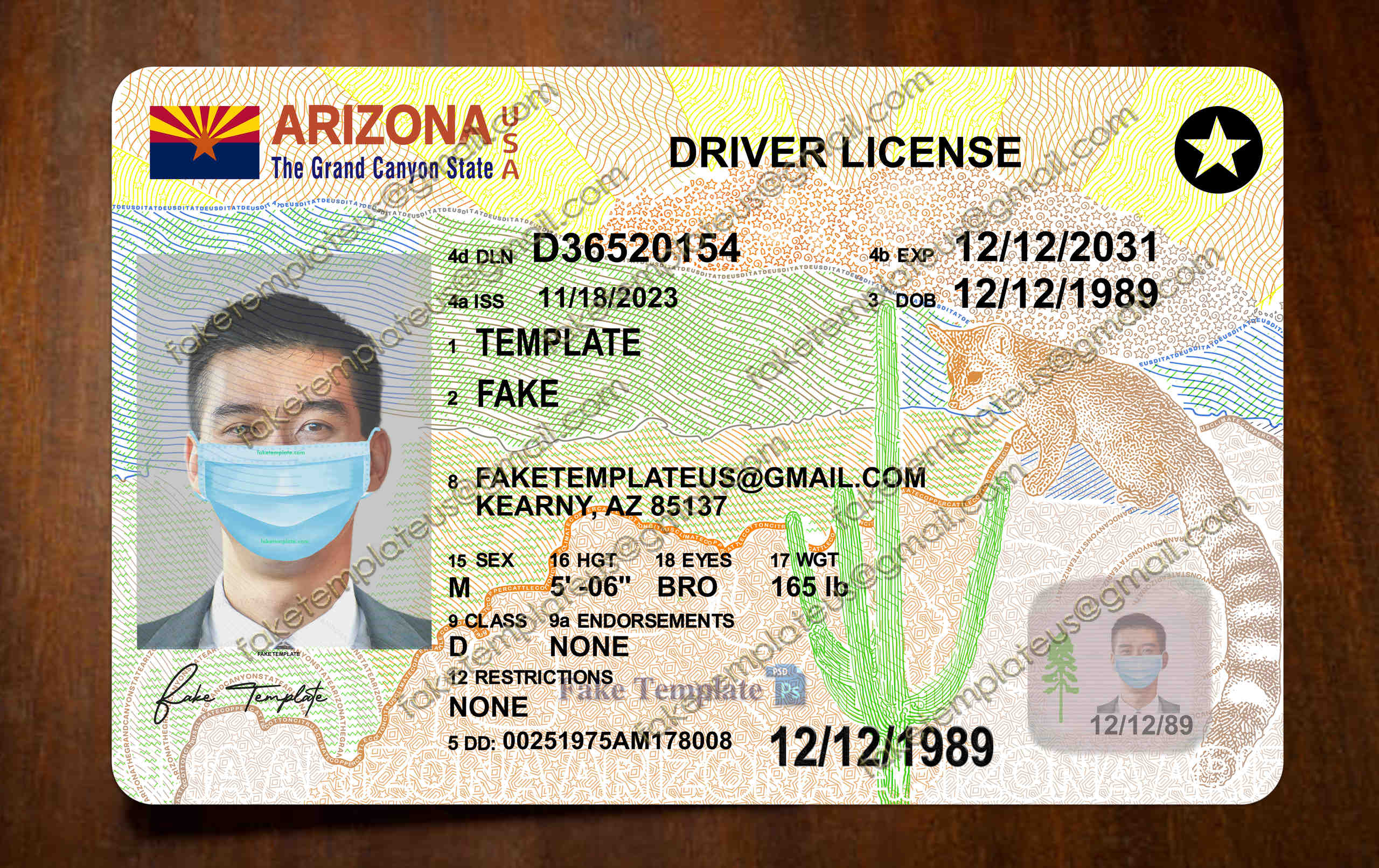 arizona drivers license template arizona drivers license template