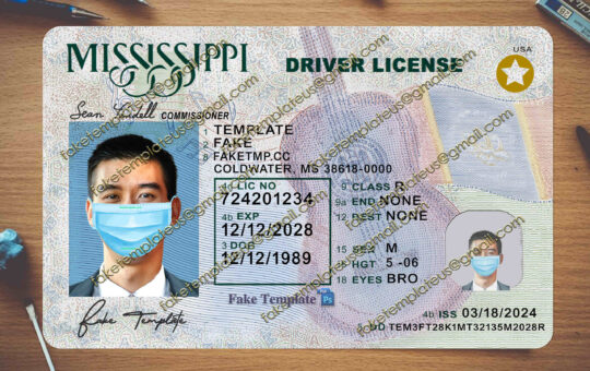 fake mississippi driver license