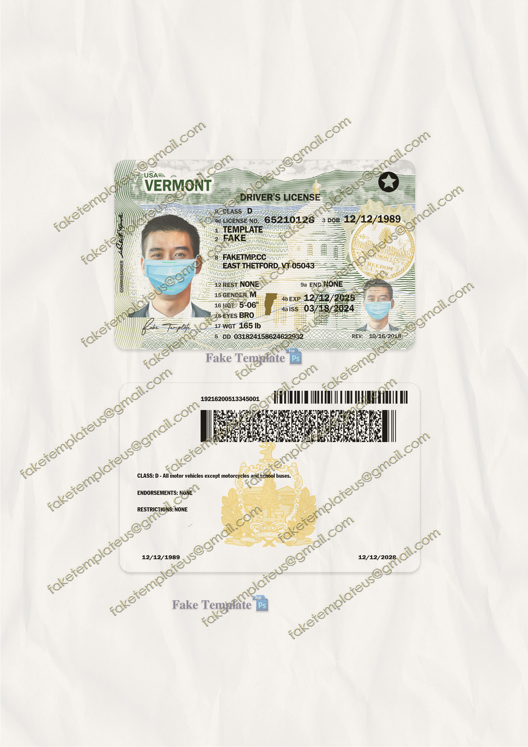 vt drivers license psd vt drivers license psd