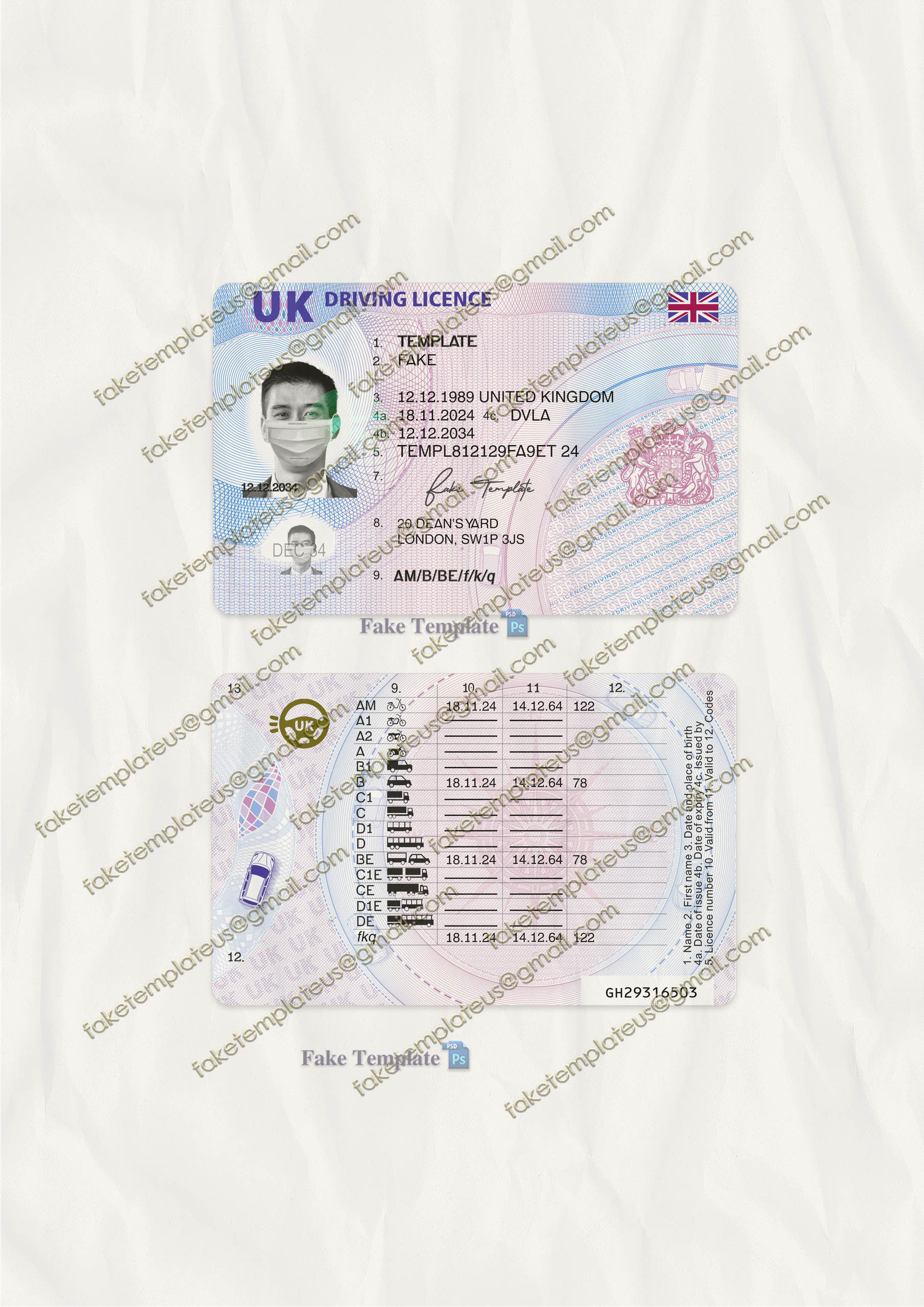 uk driving license new psd template 2023 uk driving license new psd template 2023