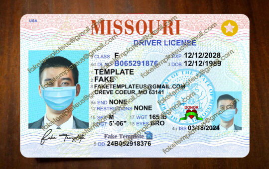 fake missouri drivers license