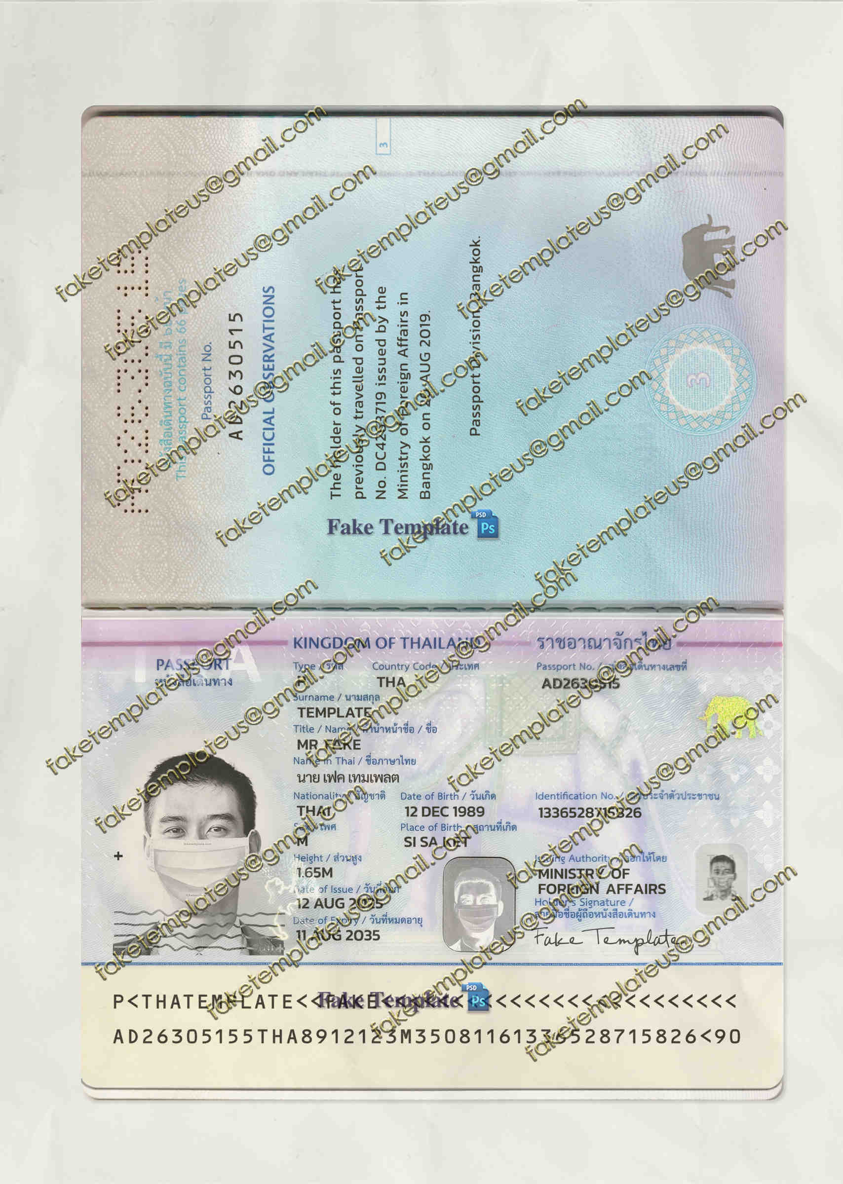 thailand passport photoshop psd thailand passport photoshop psd